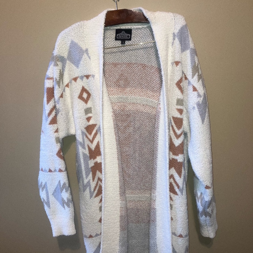 Open-front cardigan sweater